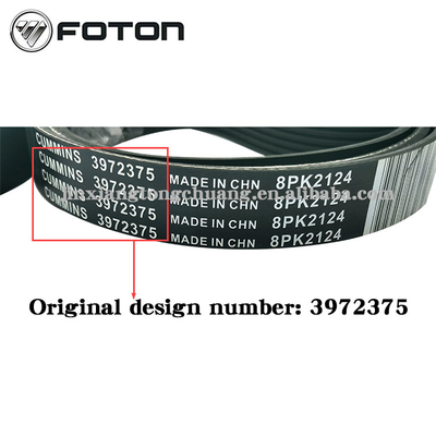 8PK2580 3972375 8PK2124 3972384 8PK2015 3974030 8PK2190 Faixa de embreagem do ventilador para motor diesel ISF3.8