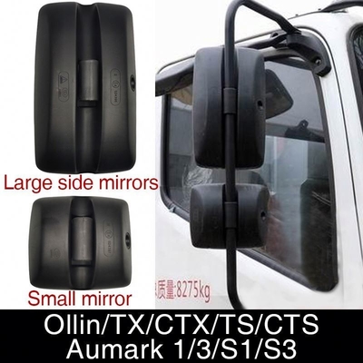 Espelho retrovisor de vidro preto e plástico para caminhão Foton Aumark feito de materiais