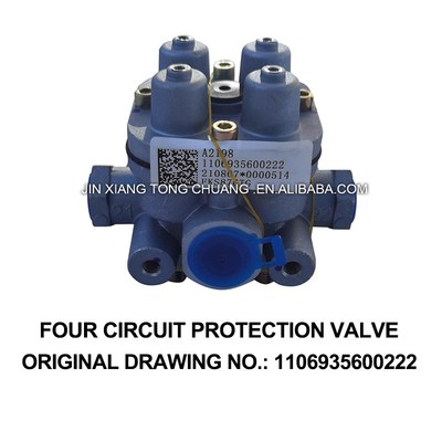 Válvula de protecção de quatro circuitos 1106935600222 para peças originais de automóveis e camiões Foton Aumark
