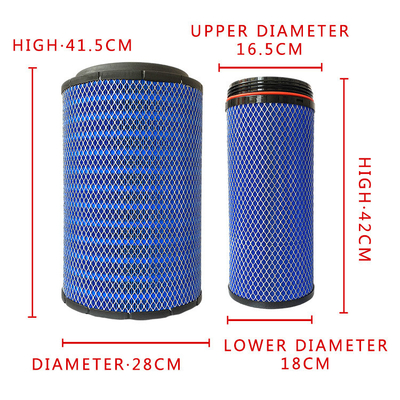 Papel de filtro azul e elemento de filtro de ar competitivo Foton Aumark Truck Diesel K2841Pu