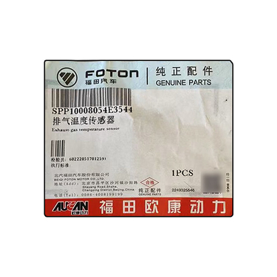 Sensor de temperatura de escape de camião PP10008054 Foton Aumark Aucan 2.5 Motor 4F25TC Parte